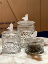 Frosted Butterfly Crystal Jar