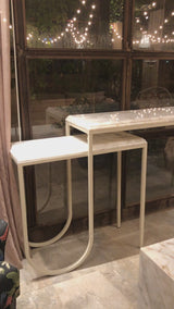 Exotic Italian Marble Console Table Large