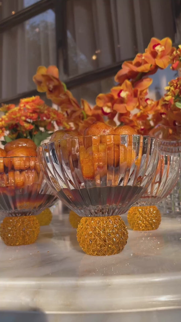 Amber Crystal Bowls