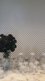 Frosted Butterfly Crystal Jars