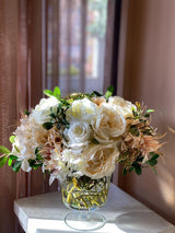 Silk Faux Toned Flower Arrangement in Gel