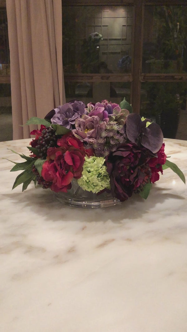 Silk Faux Flowers Arrangement in Gel