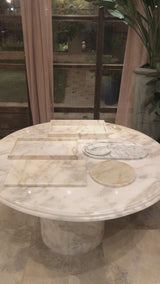 Sugar Affione Exotic Italian Plain Marble Tray