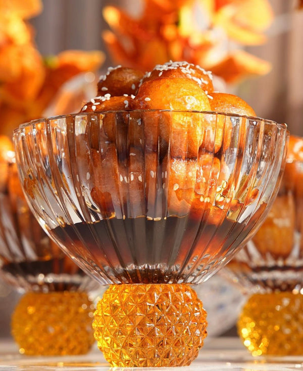 Amber Crystal Bowls