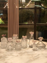 Bonbonniere Mauve Fleur Crystal Jar