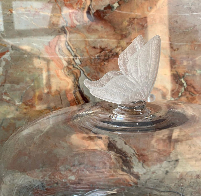 Frosted Butterfly Crystal Cake Stand