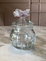 Bonbonniere Mauve Fleur Crystal Jar