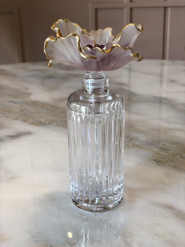 Georges Mauve Fleur Crystal Perfume Bottle