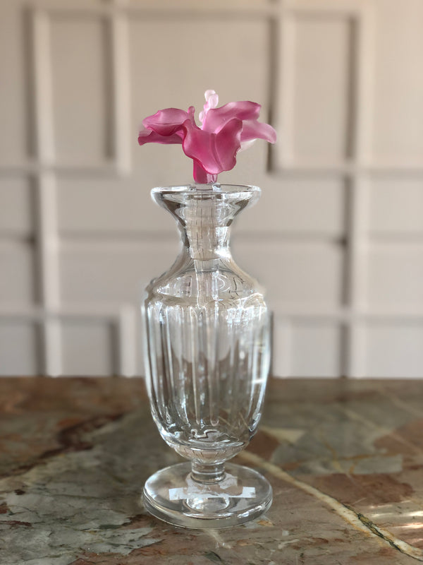 Roseate Fluer Crystal Footed Perfume Bottle