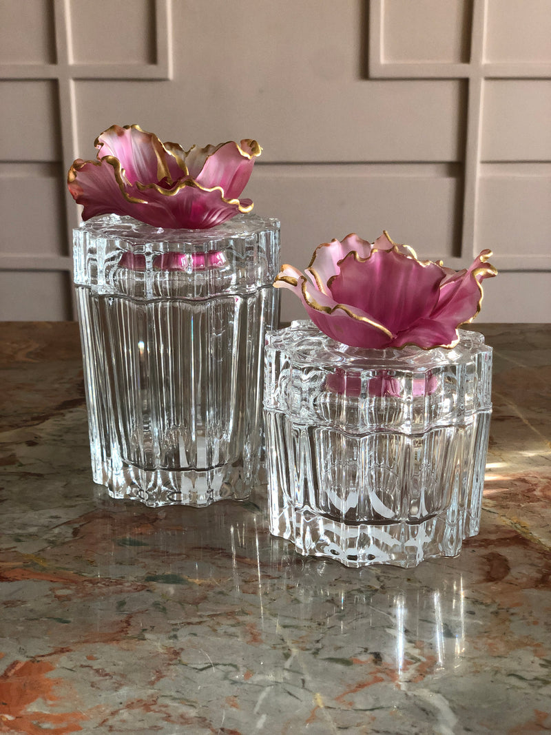 Roseate Fluer Crystal Jar Facette