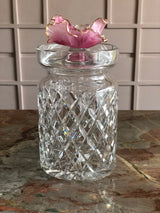 Roseate Fluer Crystal Jar with Crossing Lines