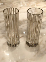 Timeless Crystal Vase with Gold Straight Lines