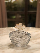 Elegance Crystal Wavy Bowl with Cover