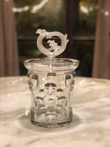 Elegance Frosted Fluer Crystal Jar