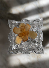 Amber Fleurs Crystal Pyramid Jar