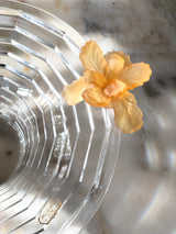 Amber Fleurs Crystal Round Bowl