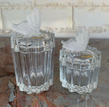 Frosted Butterfly Crystal Jars