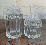 Frosted Flower Crystal Jars