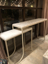 Exotic Italian Marble Console Table Large