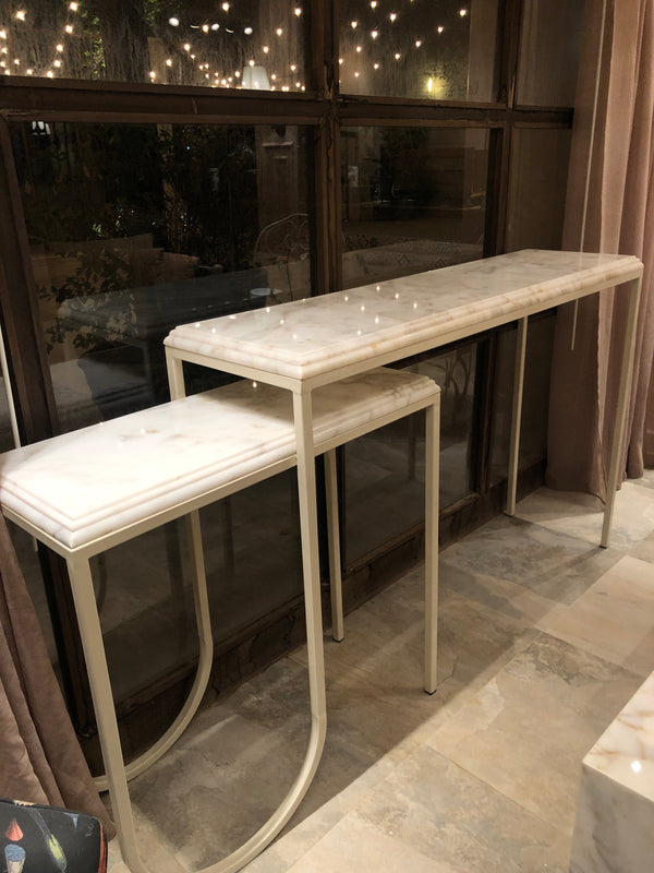 Exotic Italian Marble Console Table Large