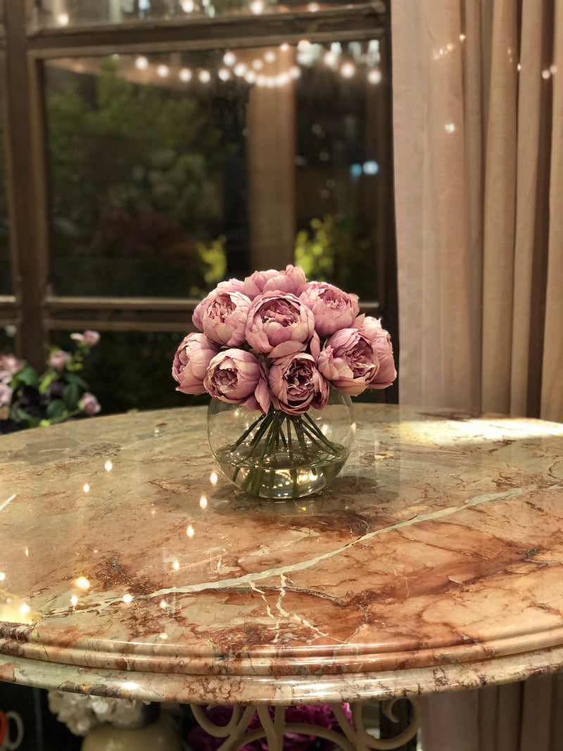 Classic Silk Faux Peony Arrangement in Gel