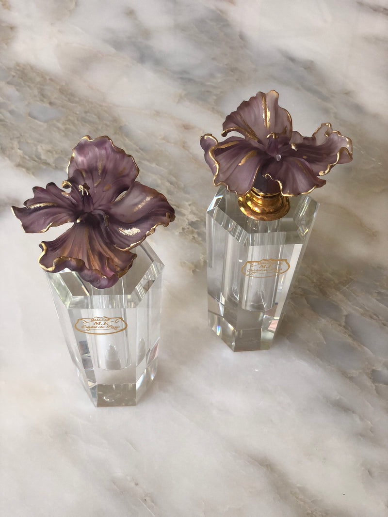 Regal Purple Eclat Crystal Perfume Bottles Set