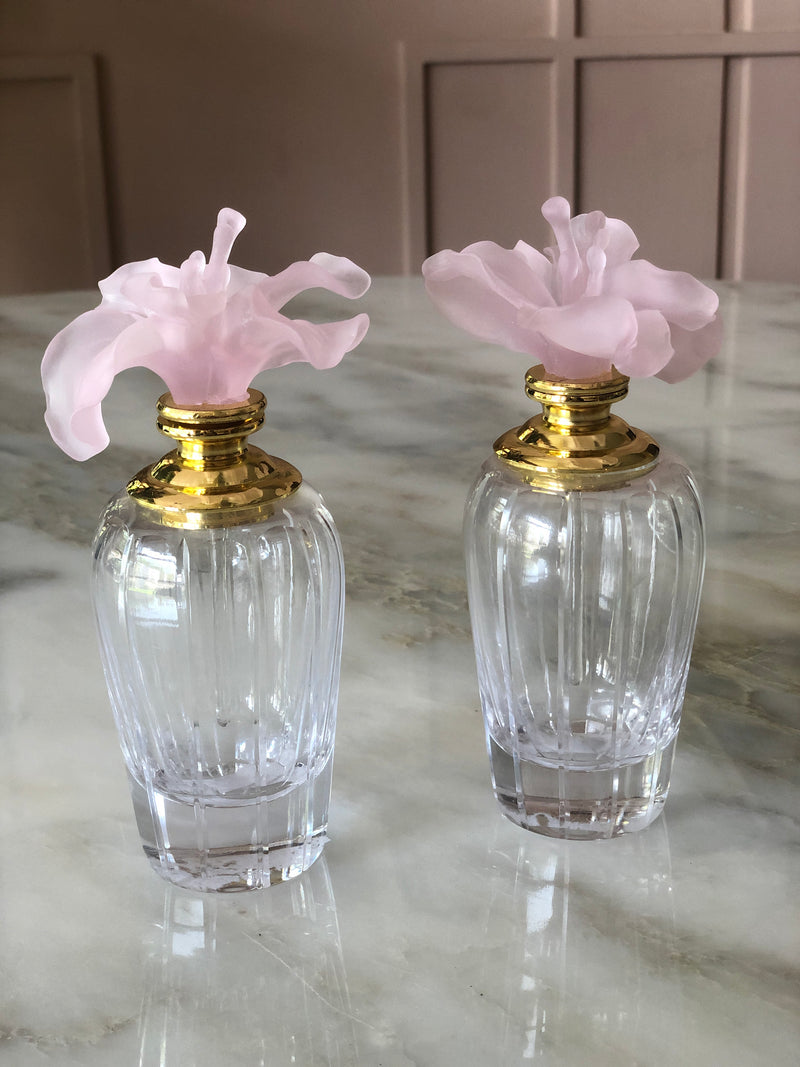 Coral Pink Fluer Perfume Bottles