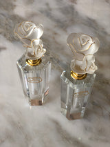 Frosted Rose Eclat Crystal Perfume Bottles 2 Pieces Set