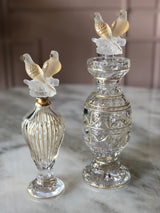 Flacon Crystal Perfume Bottle with Straight Gold Lines