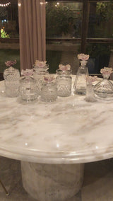 Bonbonniere Mauve Fleur Crystal Jar