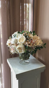 Silk Faux Toned Flower Arrangement in Gel